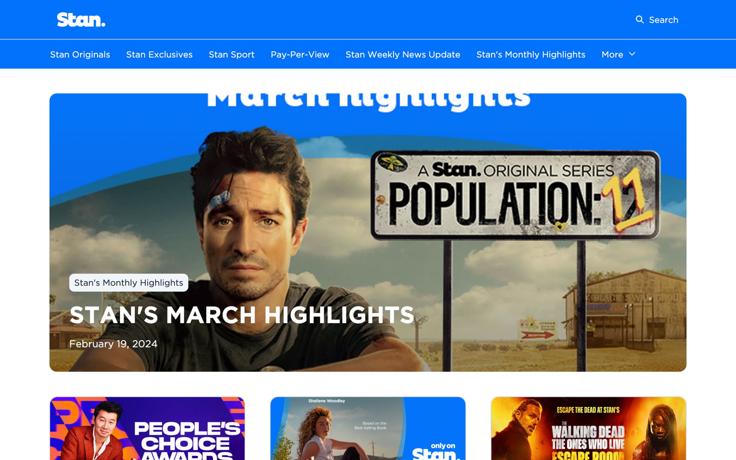 Stan's newsroom gives visitors an easy overview of published stories