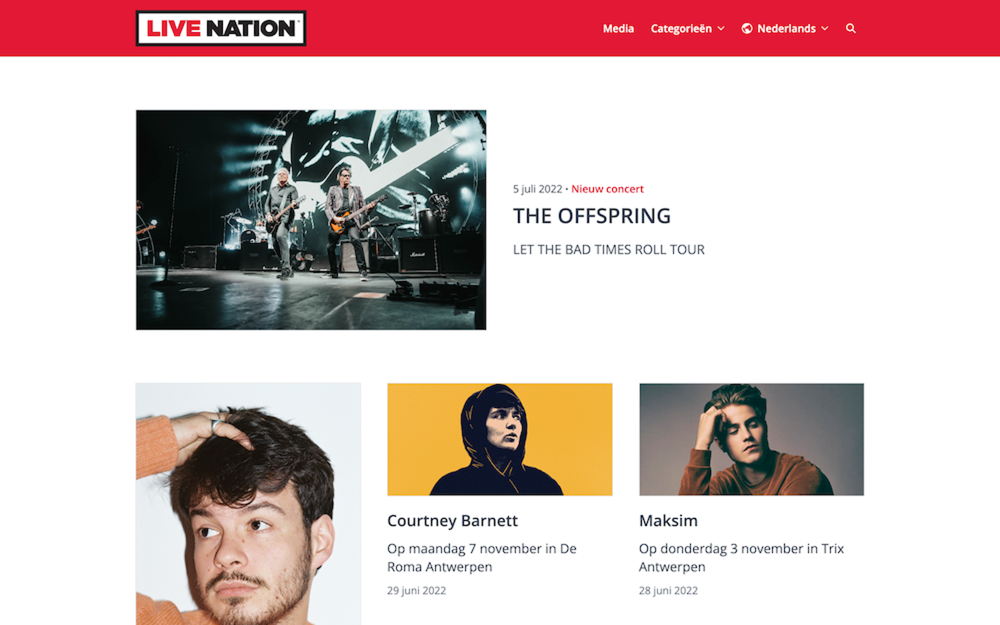 A bold newsroom to showcase the biggest gigs